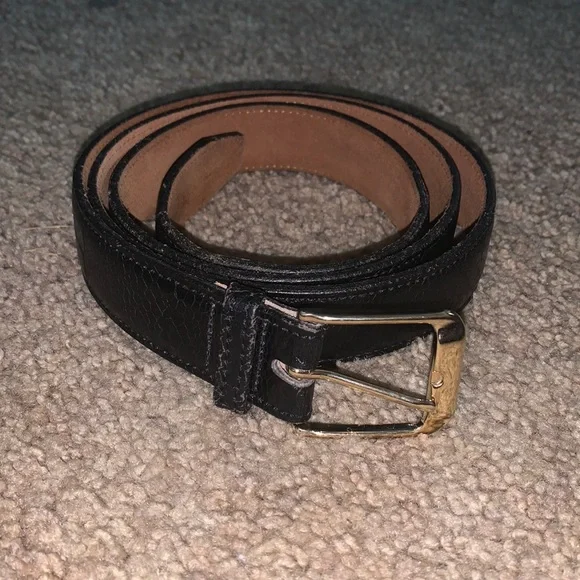 bill blass | Accessories | Bull Blass Black Leather Belt  display picture 3